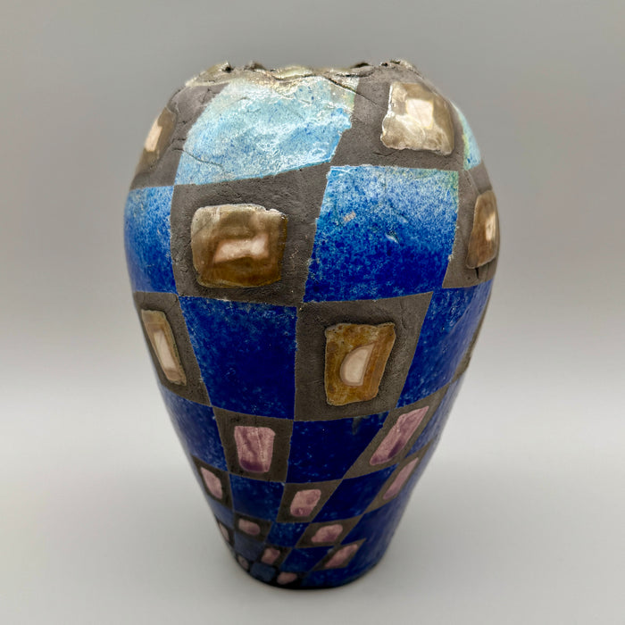 Emilio Alberti "Victor" vaso artistico ceramica Raku 2014