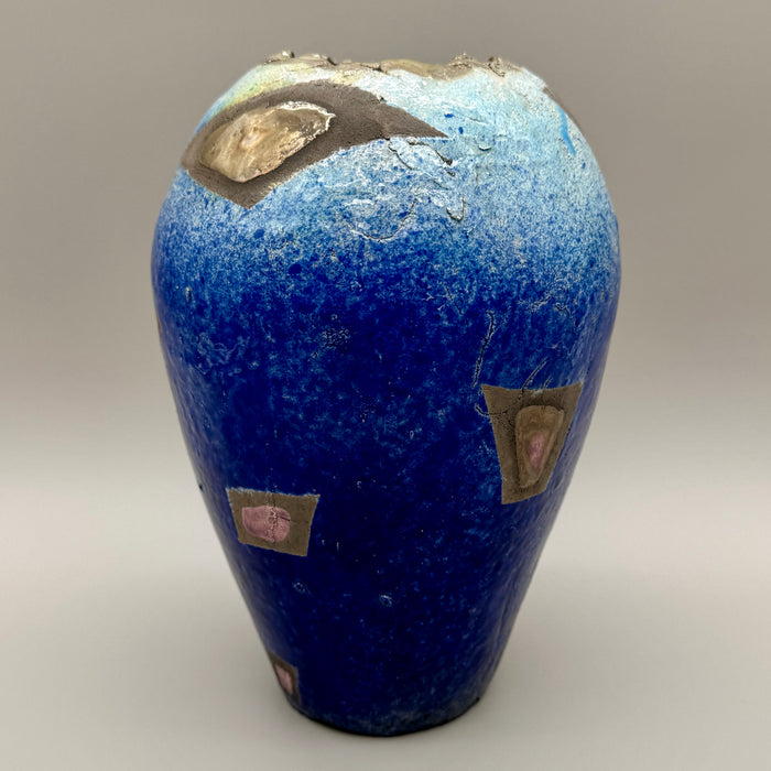 Emilio Alberti "Victor" vaso artistico ceramica Raku 2014
