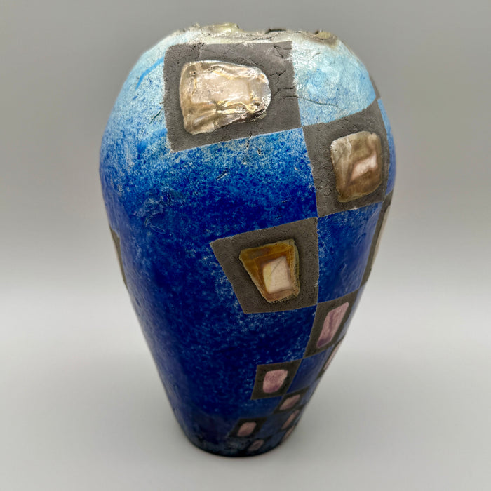 Emilio Alberti "Victor" vaso artistico ceramica Raku 2014