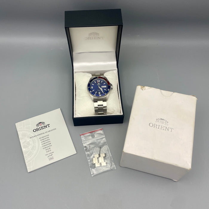 Orient Mako II & Ray II orologio polso automatico acciaio pepsi full set 2020