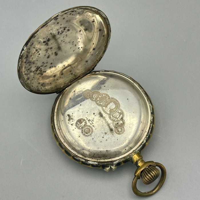 Roskopf cronometro Svizzero orologio da tasca placcato da revisionare 1920 ca