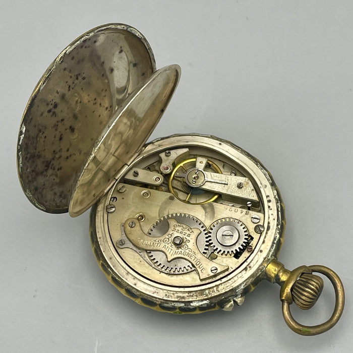 Roskopf cronometro Svizzero orologio da tasca placcato da revisionare 1920 ca
