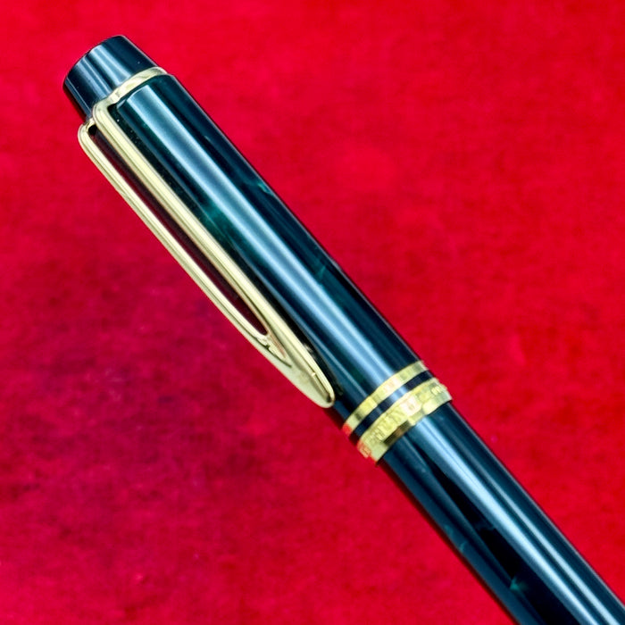 Waterman Leman 200 penna stilografica verde pennino oro 18kt 2000 ca