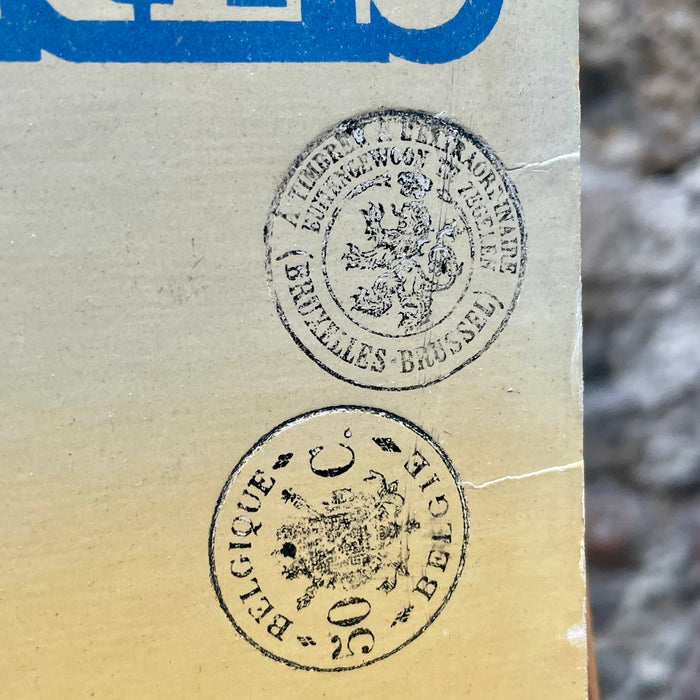 Insegna Wielemans Biere birra cartonata Affiche Marci Bruxelles Belgio 1939