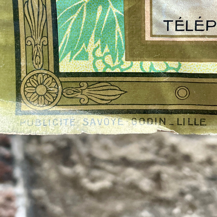 Insegna Brünner Biere de Santé Jemappes birra cartonata Savoye Godin Lille 1940