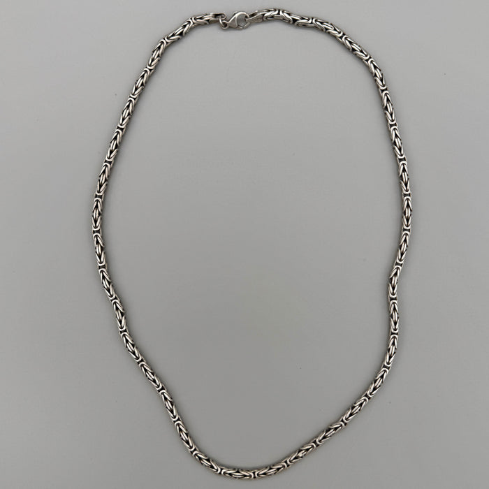 Collana catena lavorata in argento 925 Italia 2000 ca