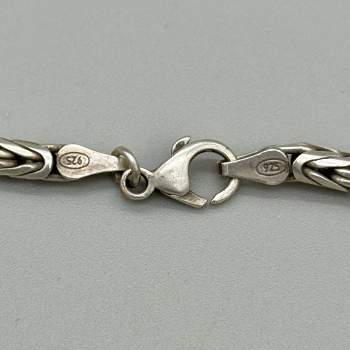 Collana catena lavorata in argento 925 Italia 2000 ca
