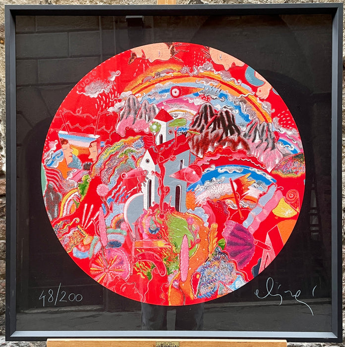 Luca Alinari – “Dentro l'omino di burro” – serigrafia polimaterica su cartone - 2003