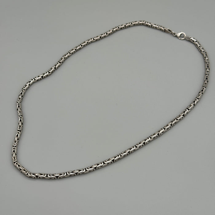 Collana catena lavorata in argento 925 Italia 2000 ca