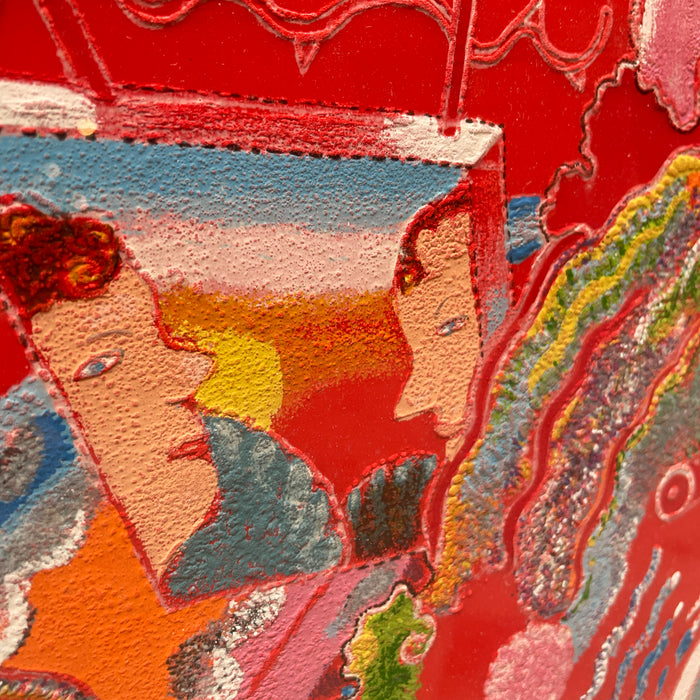 Luca Alinari – “Dentro l'omino di burro” – serigrafia polimaterica su cartone - 2003