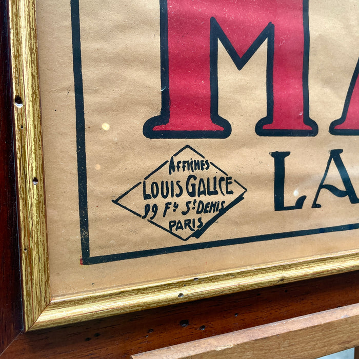 Manifesto Maina La Voyante pubblicitario Affiches Louis Galice Paris 1920 ca