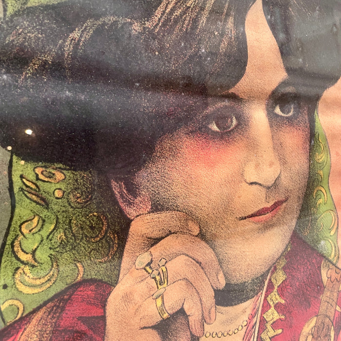 Manifesto Maina La Voyante pubblicitario Affiches Louis Galice Paris 1920 ca