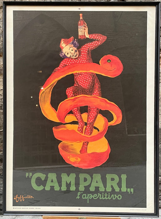 Manifesto Campari Spiritello Leonetto Cappiello Grafiche Ricordi Milano 1950