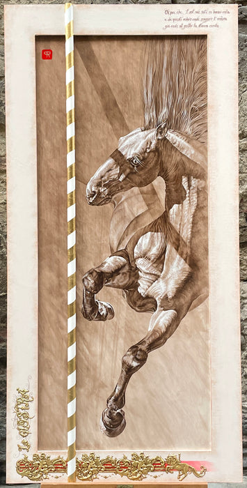 Rita Petti – “La Giostra” - tecnica mista su tavola - 2025