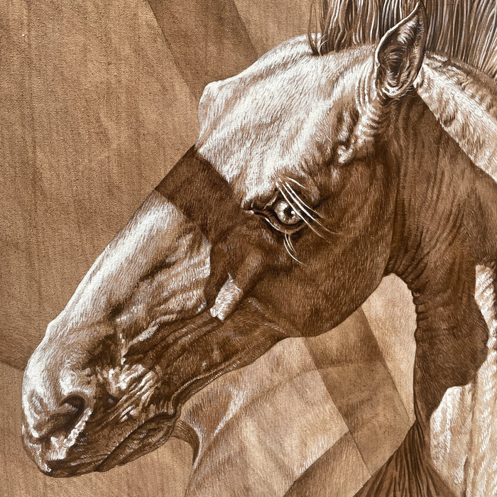 Rita Petti – “La Giostra” - tecnica mista su tavola - 2025