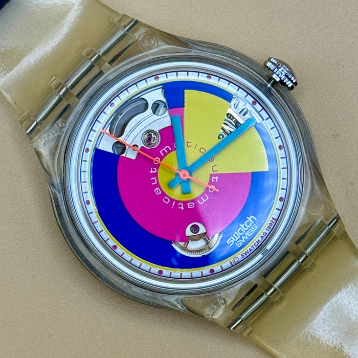 Swatch "Happy Wheels" SAK 109 orologio automatico 36 mm Swiss 1993
