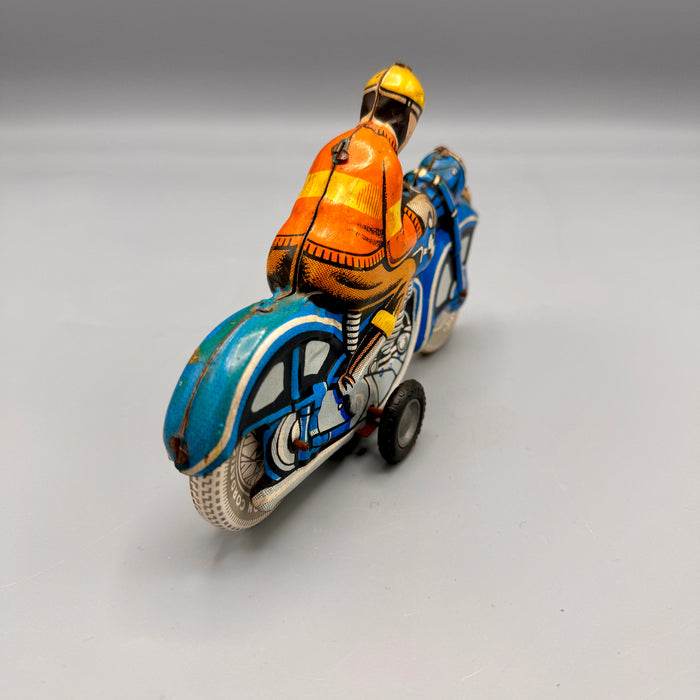 Gioco latta Motocicletta a frizione en1263 blu 1970 ca