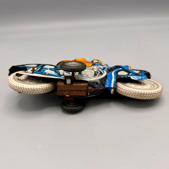 Gioco latta Motocicletta a frizione en1263 blu 1970 ca