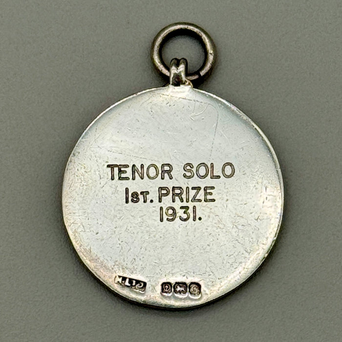 Medaglia da orologio argento sterling Watch Fob Southern Area Musical Festival 1931