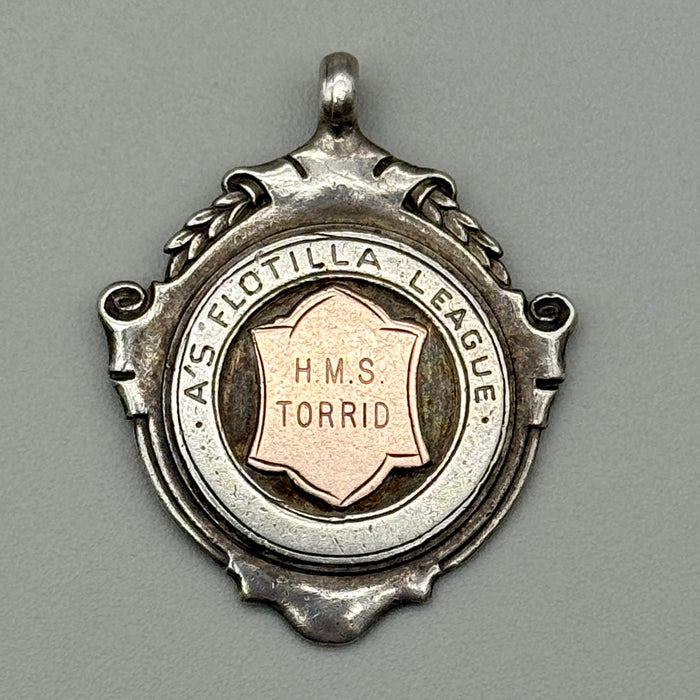 Medaglia da orologio argento sterling Watch Fob Flotilla League 1931