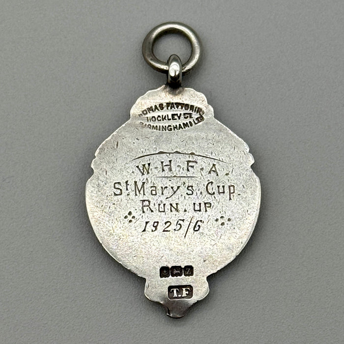 Medaglia da orologio argento sterling Watch Fob St.Mary's Cup 1926