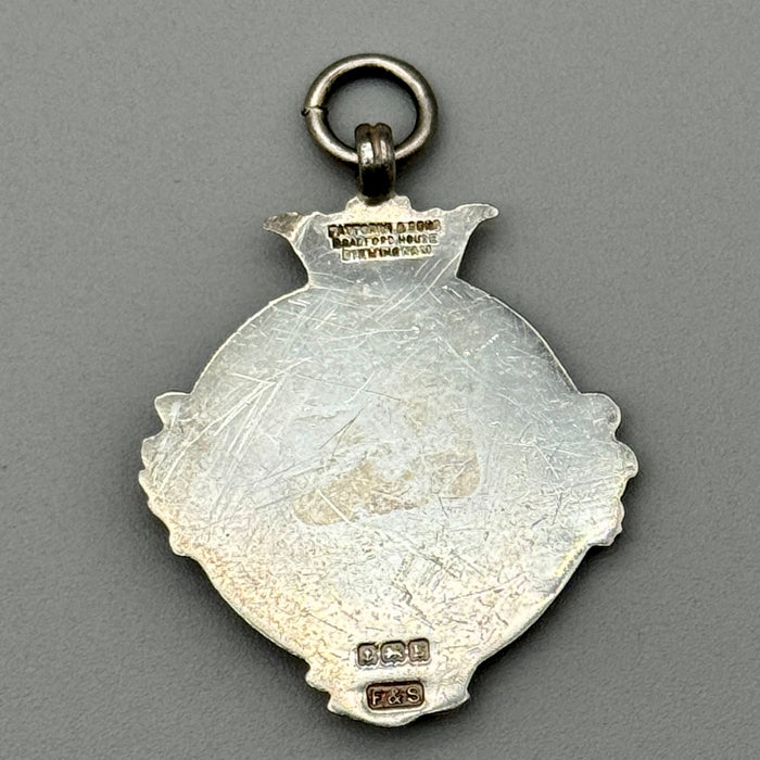 Medaglia da orologio argento sterling Watch Fob Fattorini Birmingham 1920 ca