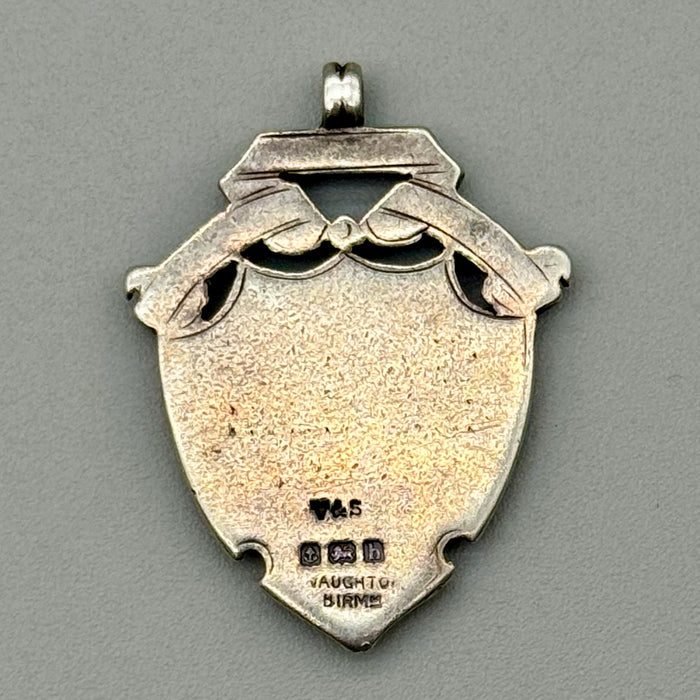 Medaglia da orologio argento sterling Watch Fob Victoria Harriers 1920 ca