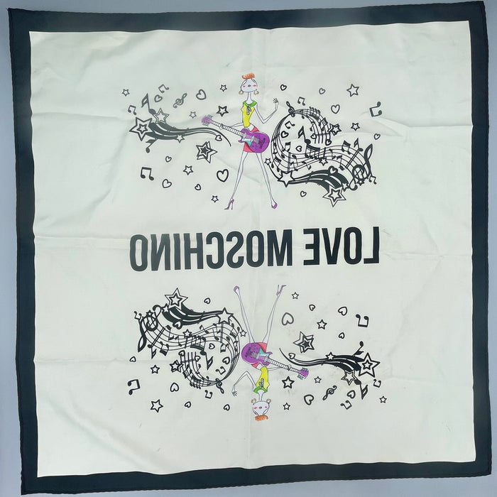 Love Moschino foulard sciarpa multicolore concerto musica 2010 ca