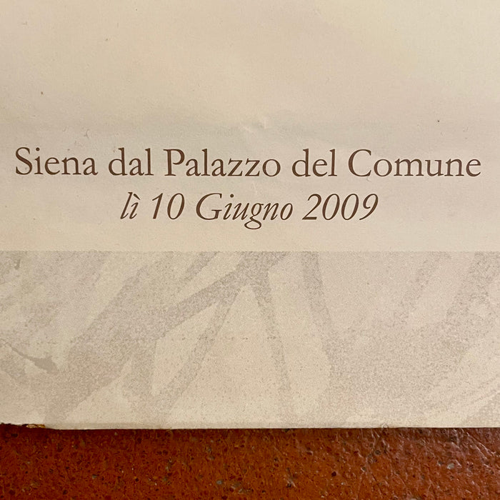 Manifesto Palio di Siena Contrada della Tartuca grafiche Ticci 2 Luglio 2009