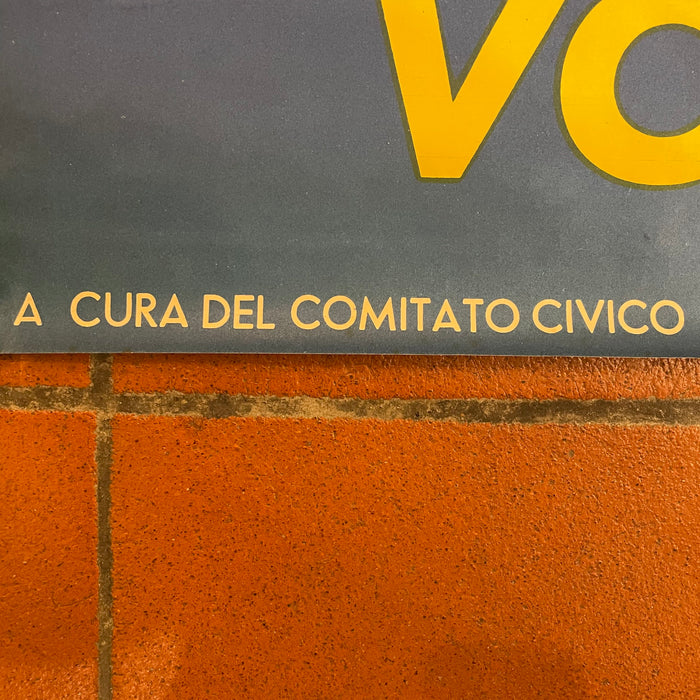 "Vota!" manifesto politico DC Arti Grafiche OSAC 1964