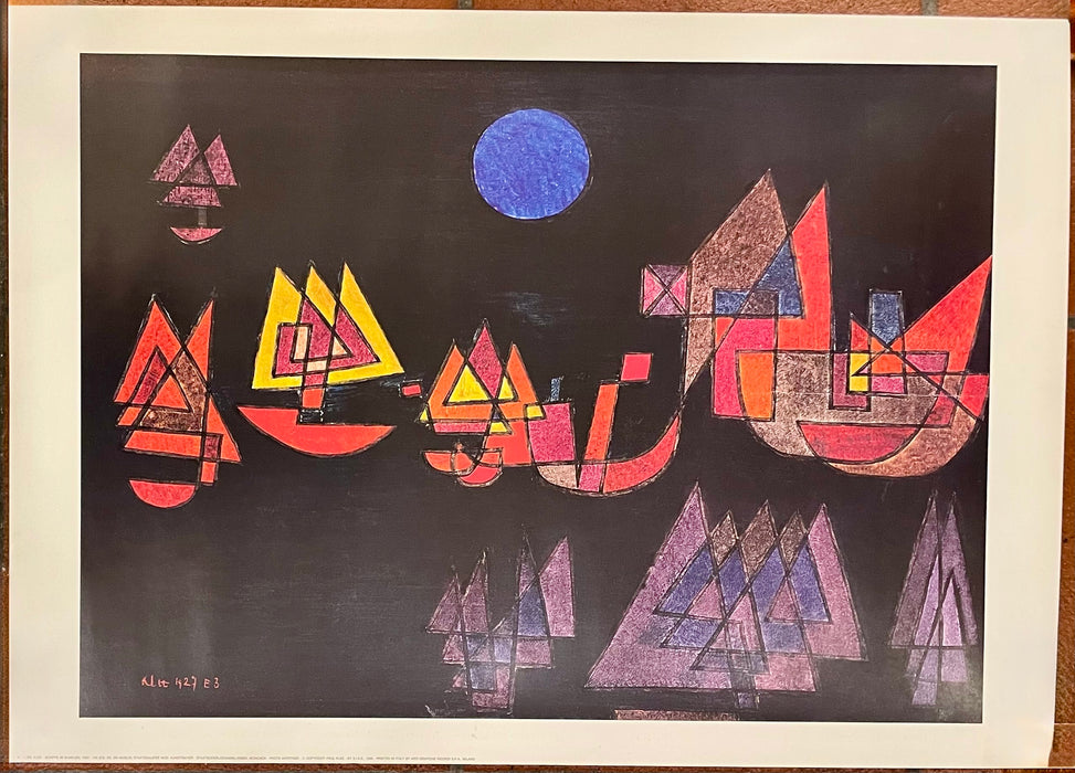 Paul Klee – “Schiffe Im Dunklen, 1927" – stampa offset – 1994