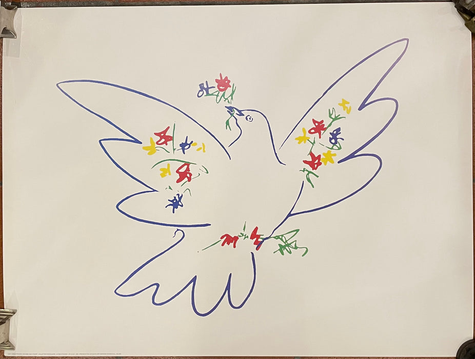 Pablo Picasso – ''Colombe avec fleurs'' - stampa offset - 1996