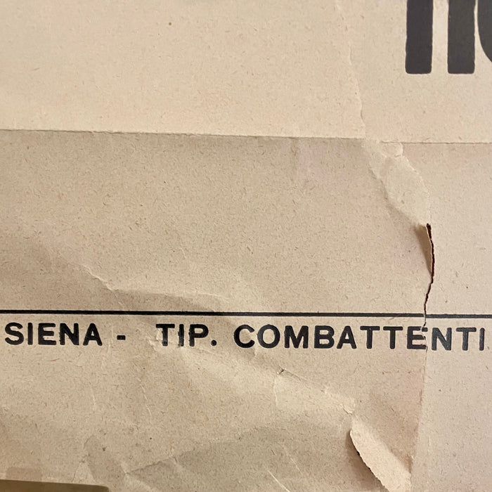 Manifesto Consorzio Provinciale Antitubercoalre, Siena 1950 ca