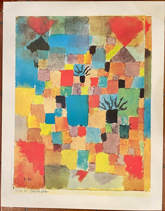 Paul Klee – “Sudlische Garten, 1919" – stampa offset – 1990 ca
