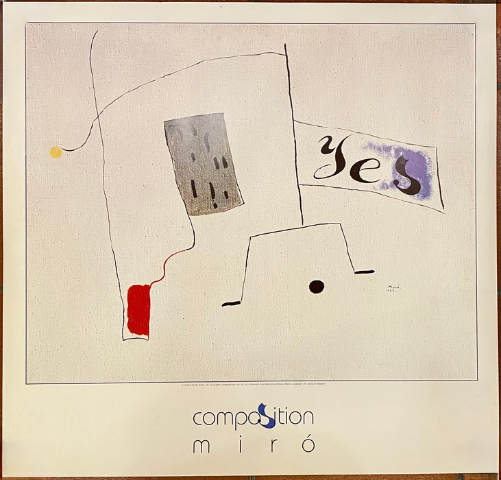 Joan Mirò – "Composition, 1927" - stampa offset - 1991