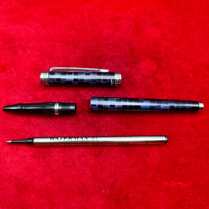 Waterman Armonia blu nera penna sfera con scatola Francia 2000 ca