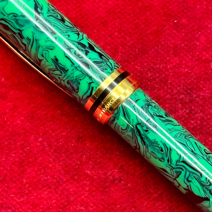 Waterman Man 200 Rhapsody penna stilografica resina verde con scatola Francia 2000 ca