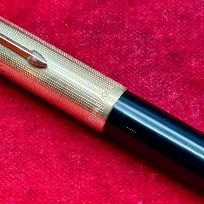 Parker 51 penna stilografica cappuccio oro UK 1970 ca