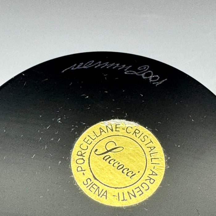 Vaso Venini modello Anni Trenta rosso nero vetro Murano 2001