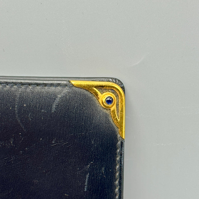 Cartier porta documenti in pelle nera 1990 ca