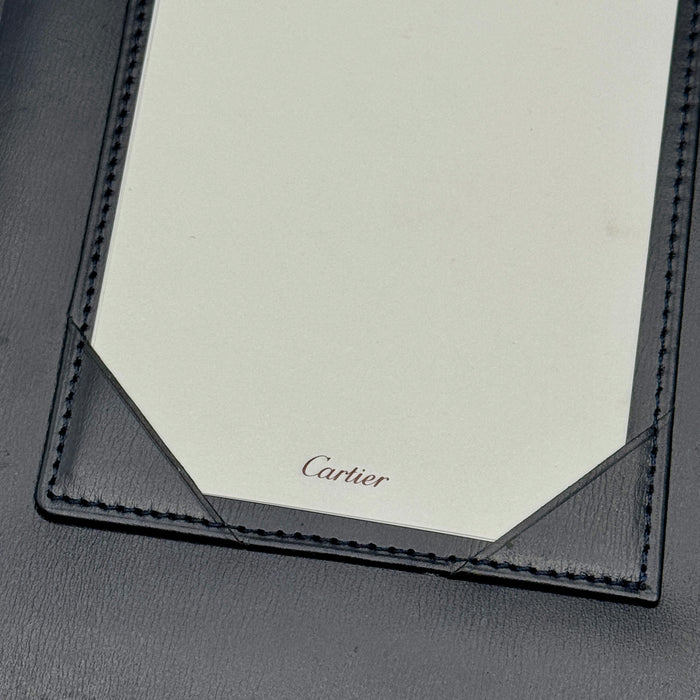 Cartier porta documenti in pelle nera 1990 ca