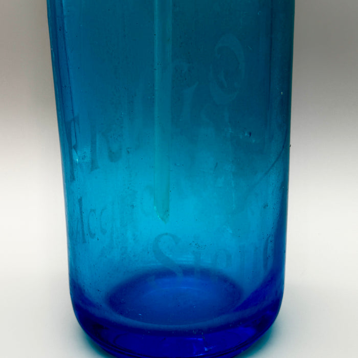 Frigor Siena seltz sifone vetro blu 1900 ca
