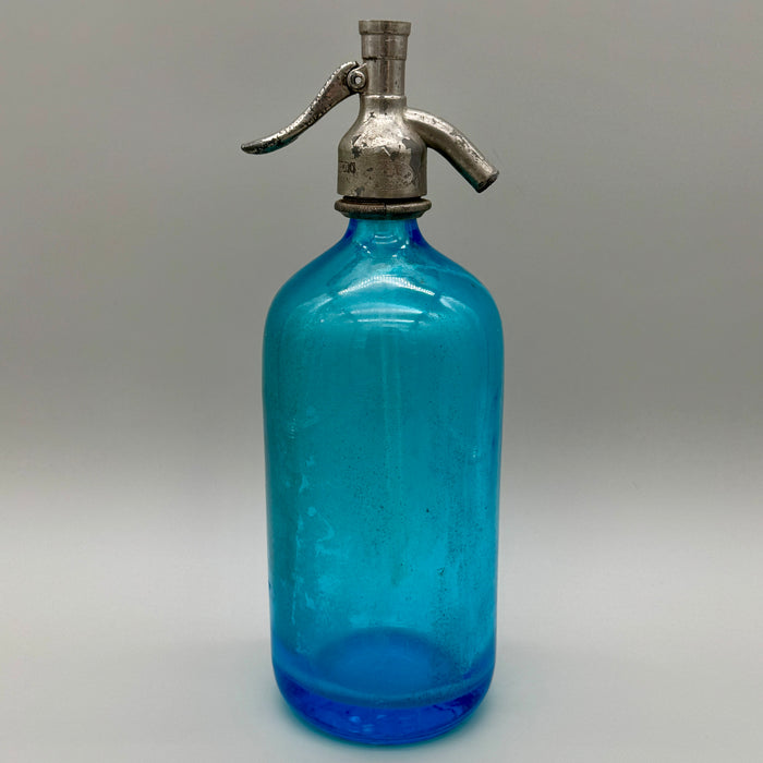 Frigor Siena seltz sifone vetro blu 1900 ca