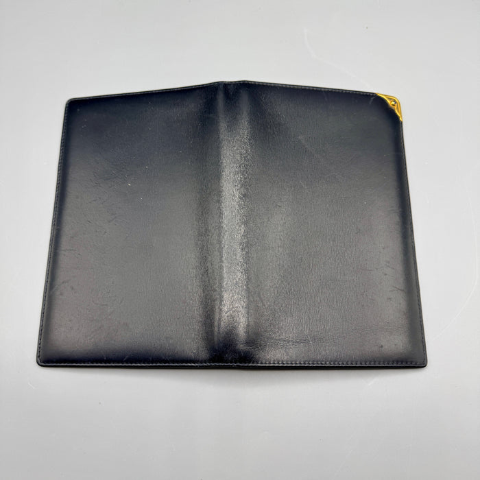 Cartier porta documenti in pelle nera 1990 ca