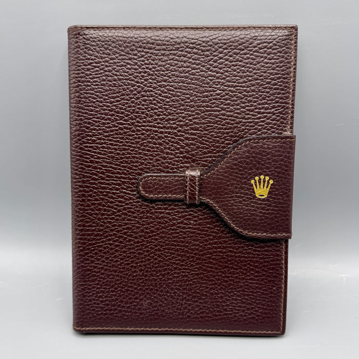 Rolex porta documenti agenda ref. 71.06.55 in pelle marrone 1990 ca