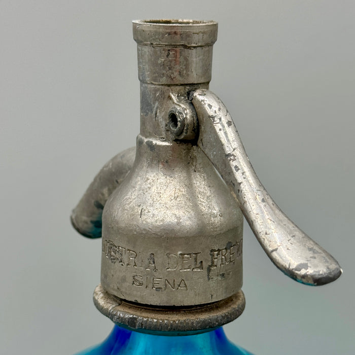 Frigor Siena seltz sifone vetro blu 1900 ca