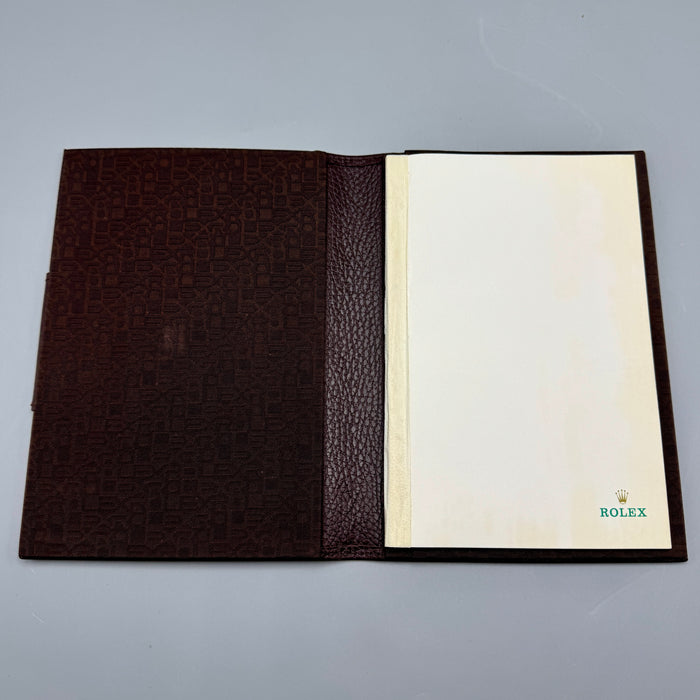 Rolex porta documenti agenda ref. 71.06.55 in pelle marrone 1990 ca