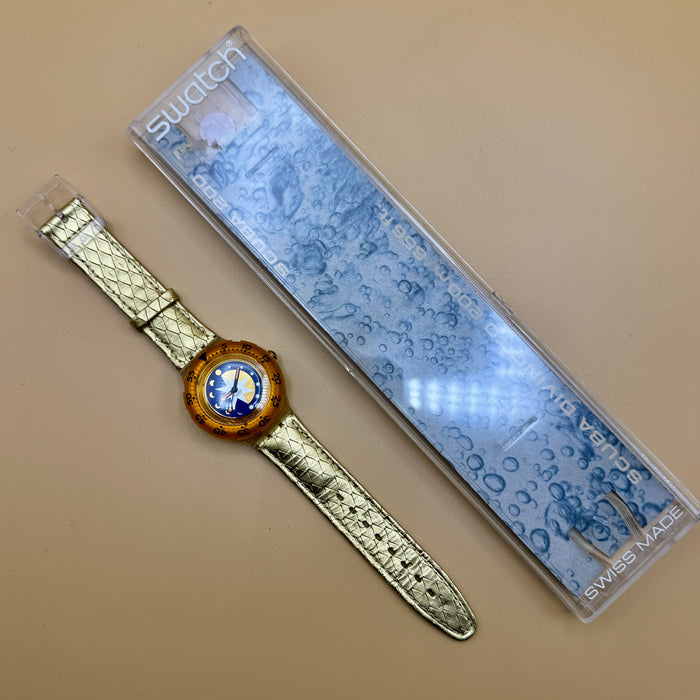 Swatch "Scuba Golden Island" SDK 112 orologio quarzo 38 mm Swiss 1993