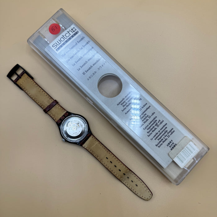 Swatch "Chrono Black Circles" SAB 102 orologio automatico 37 mm Swiss 1993