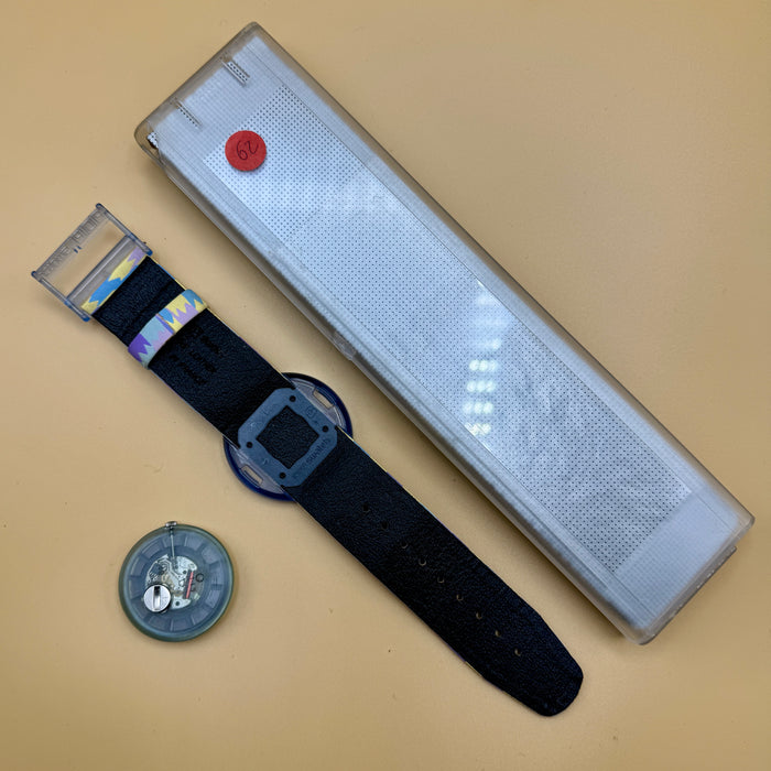 Swatch "Pop Aquaba" PWN 102 orologio quarzo 47 mm Swiss 1991